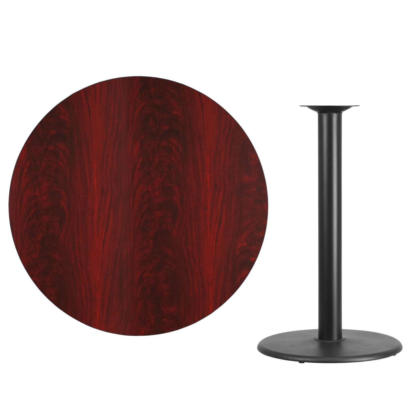 42'' Round Laminate Restaurant Bar Height Table with 24" Table Base