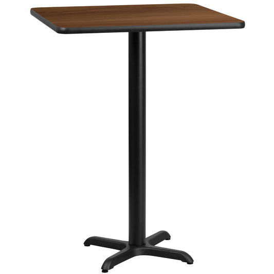 30'' Square Laminate Bar Height Table with 22'' x 22'' Table Base