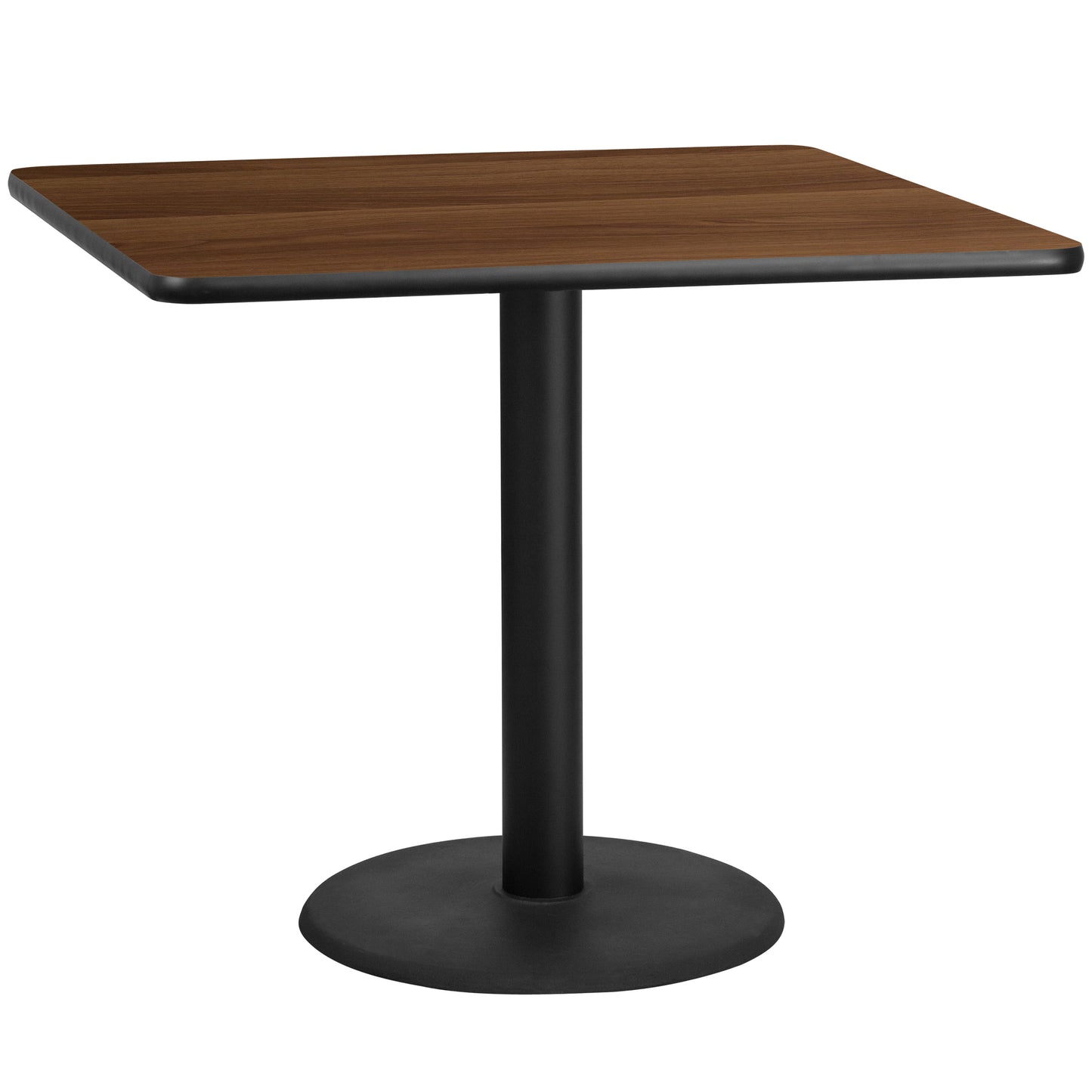 42'' Square Laminate Restaurant Dining Table with 24'' Round Table Base