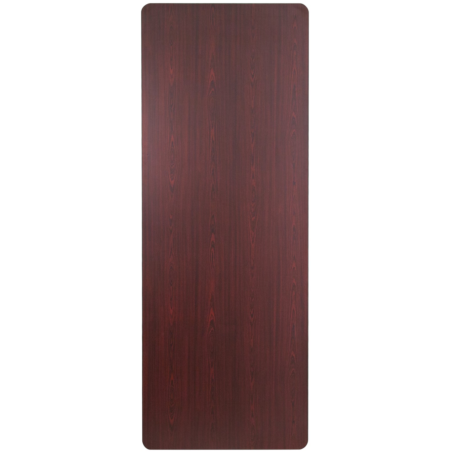 8-Foot Mahogany Melamine Laminate Folding Banquet Table