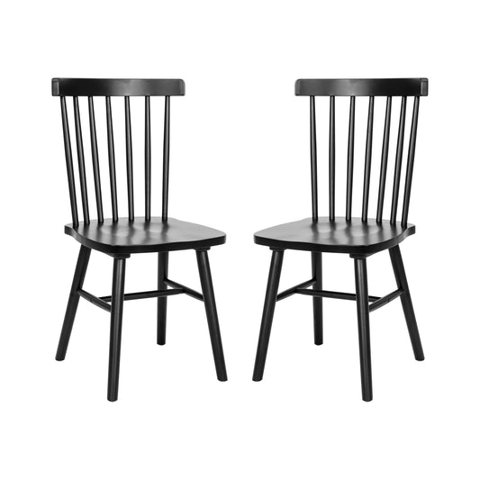 Set of 2 Commercial Grade Solid Wood Windsor Dining Chairs